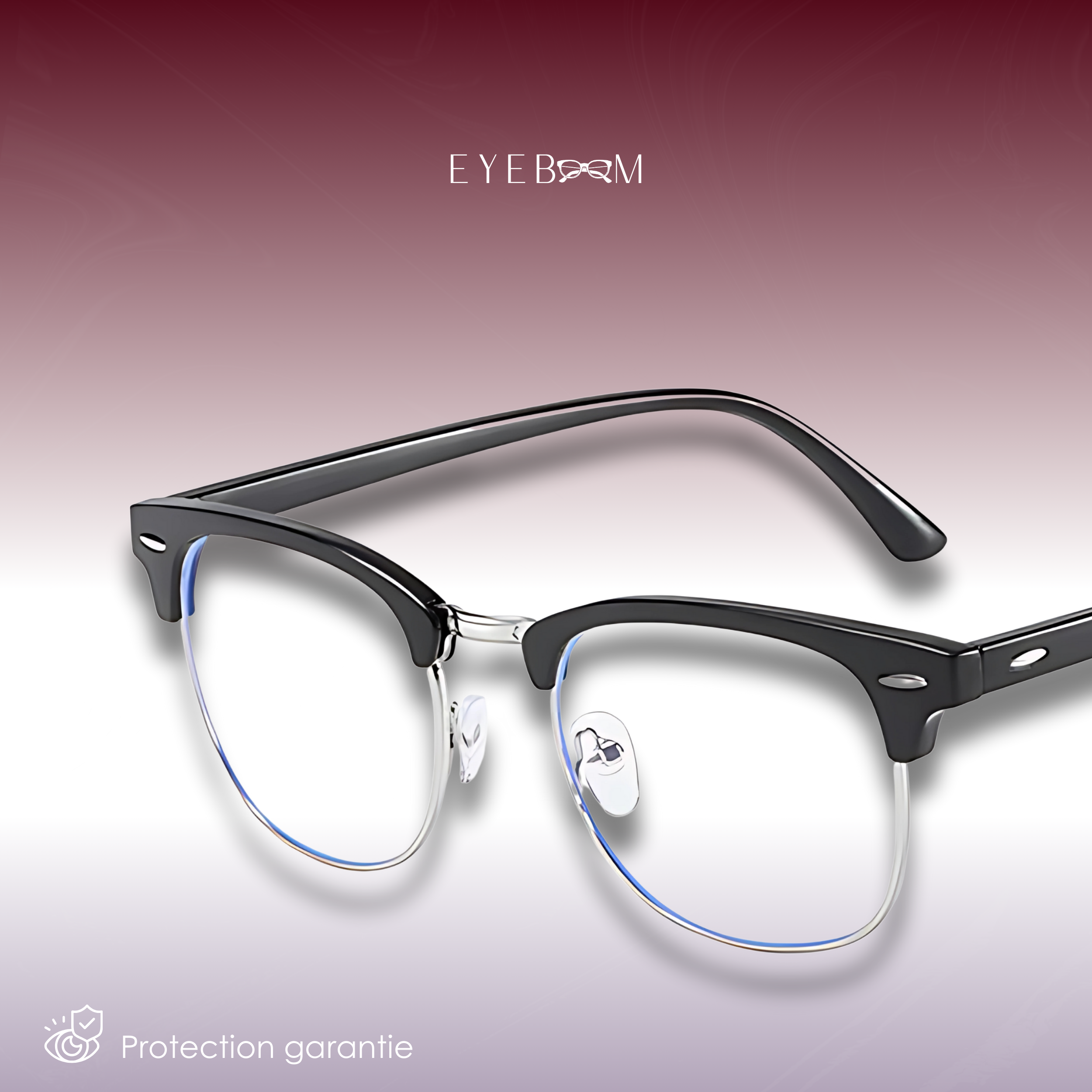 Lumy Noir argent - Lunettes anti-lumière bleue