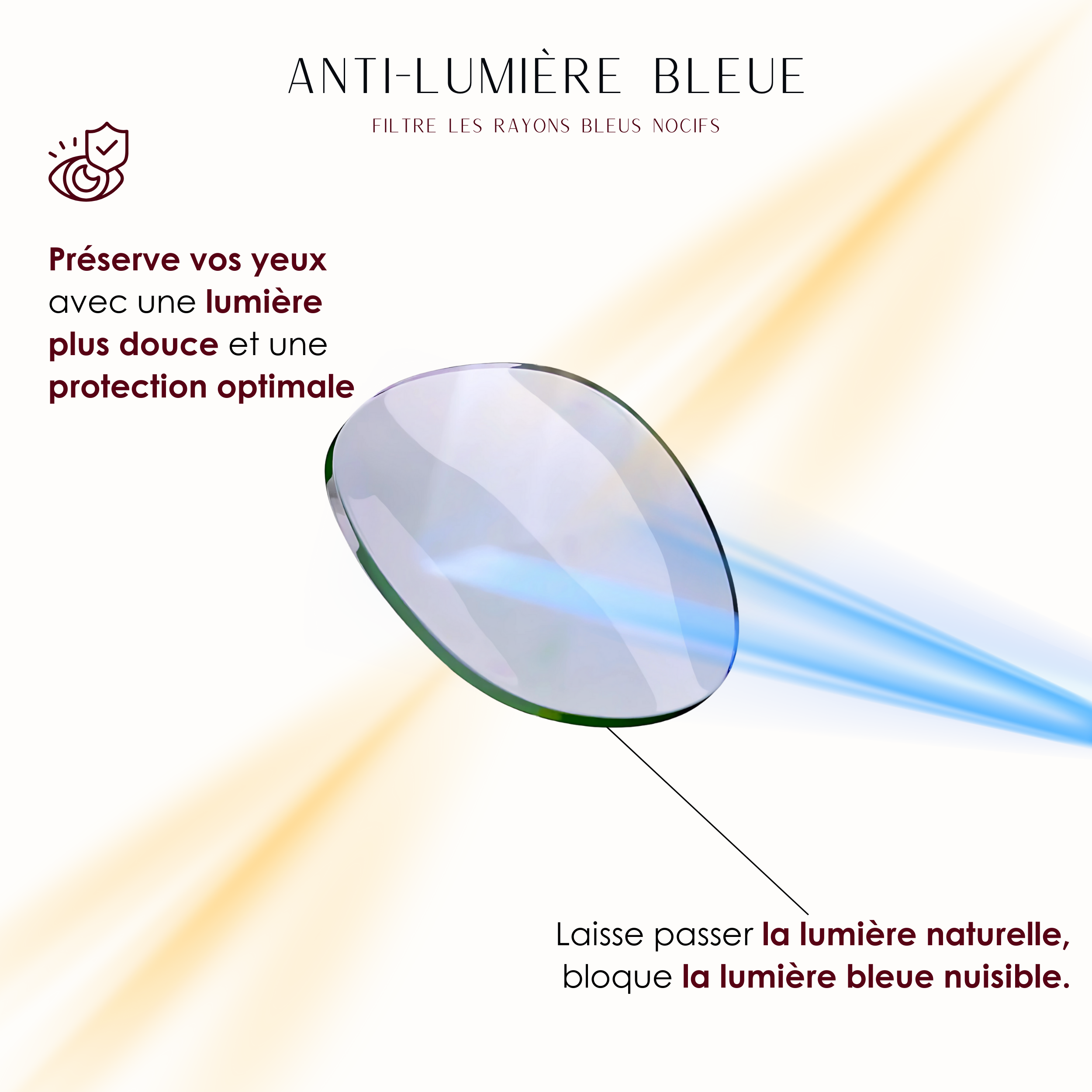 Lumy Transparent or - Lunettes anti-lumière bleue