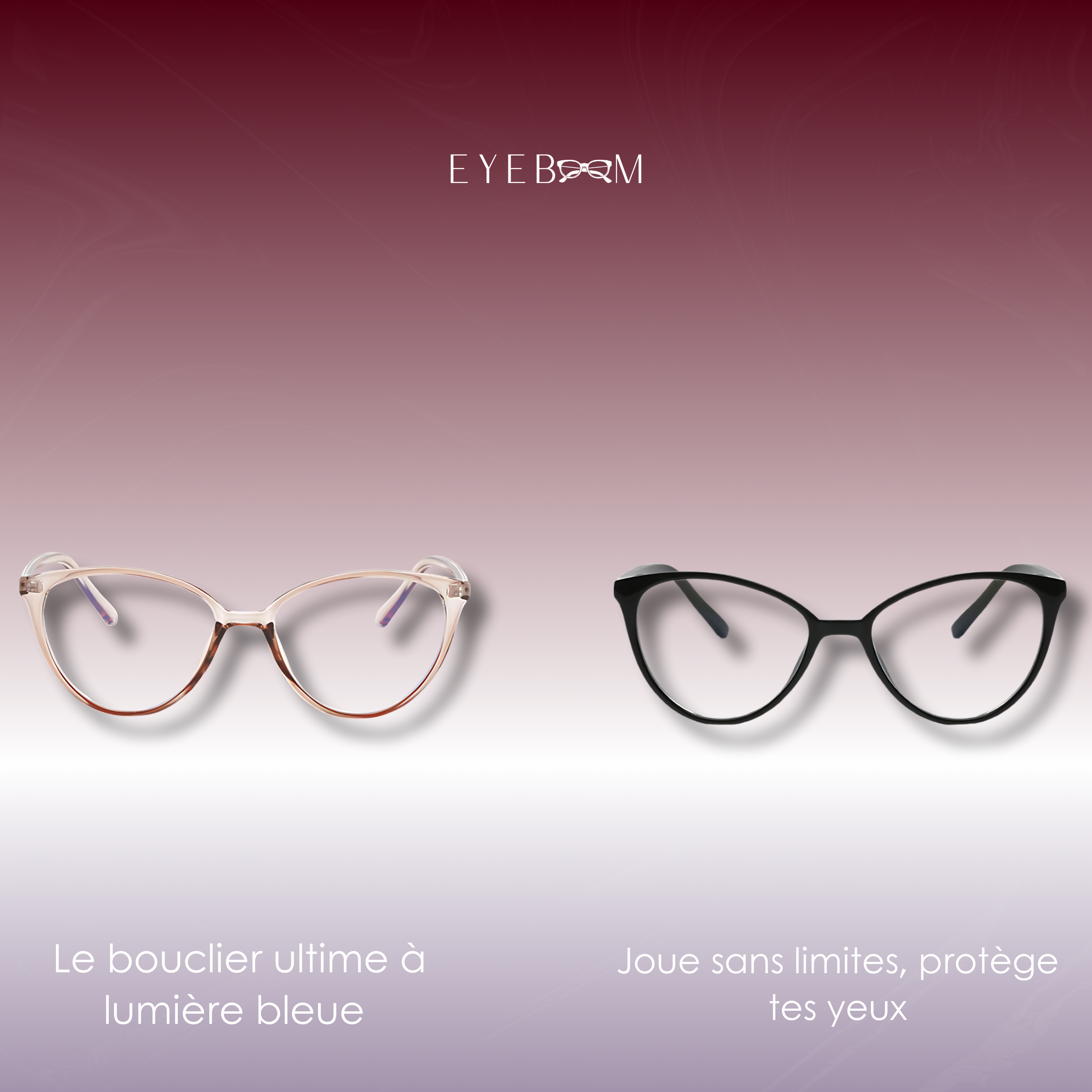 Reyna rose transparente - Lunettes anti-lumière bleue