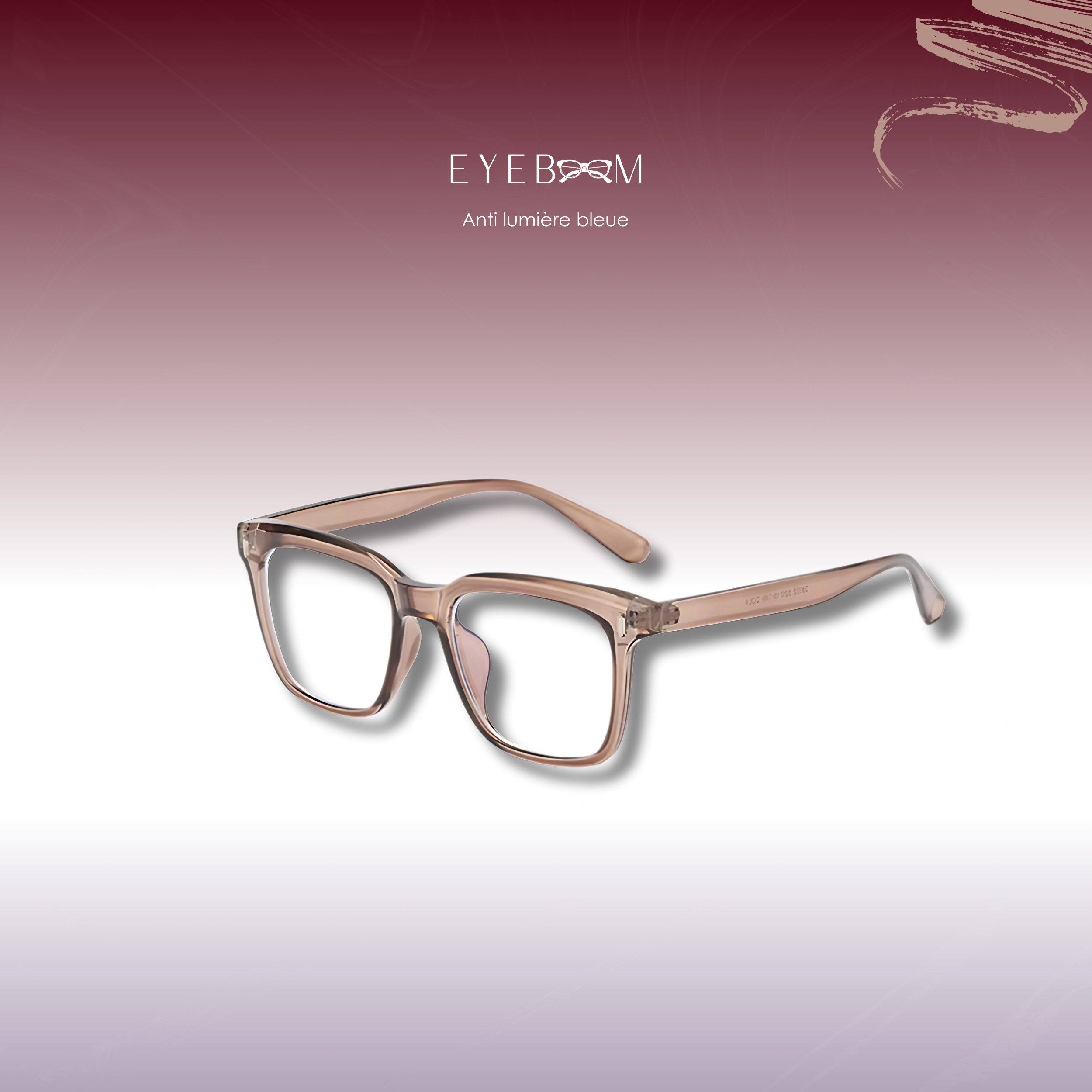 Minty Marron Transparent - Lunettes anti-lumière bleue