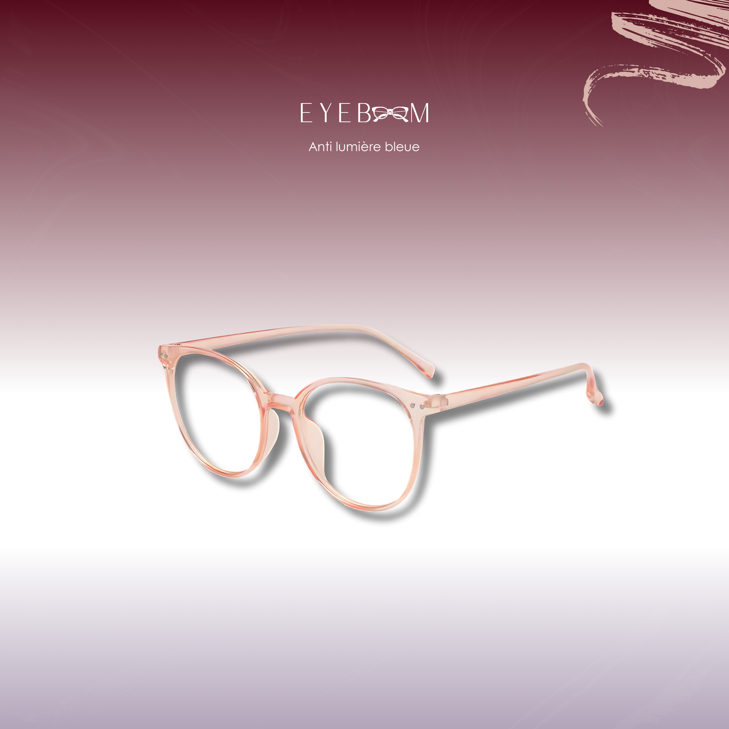 Stella Rose Transparente - Lunettes anti-lumière bleue