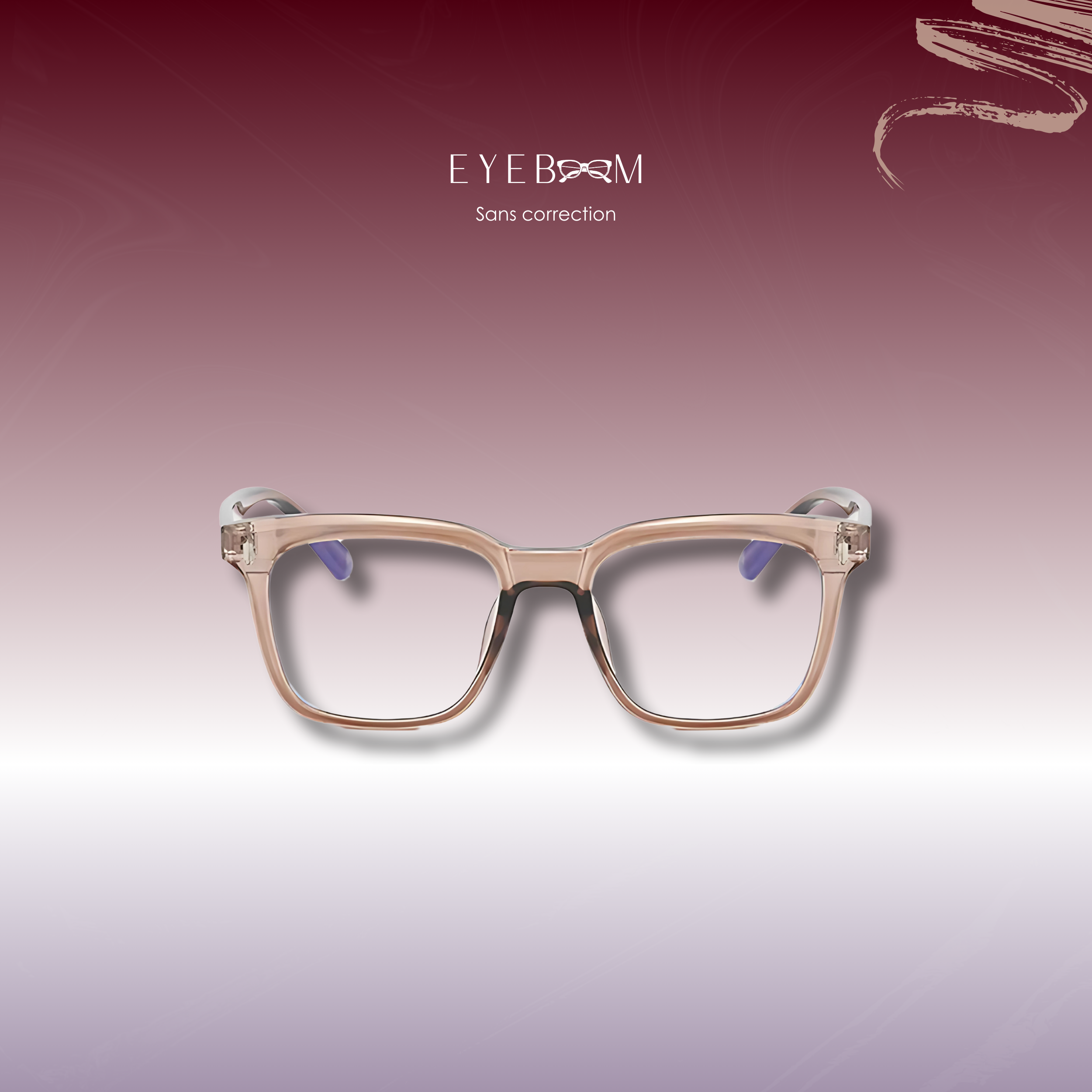 Minty Marron Transparent - Lunettes anti-lumière bleue