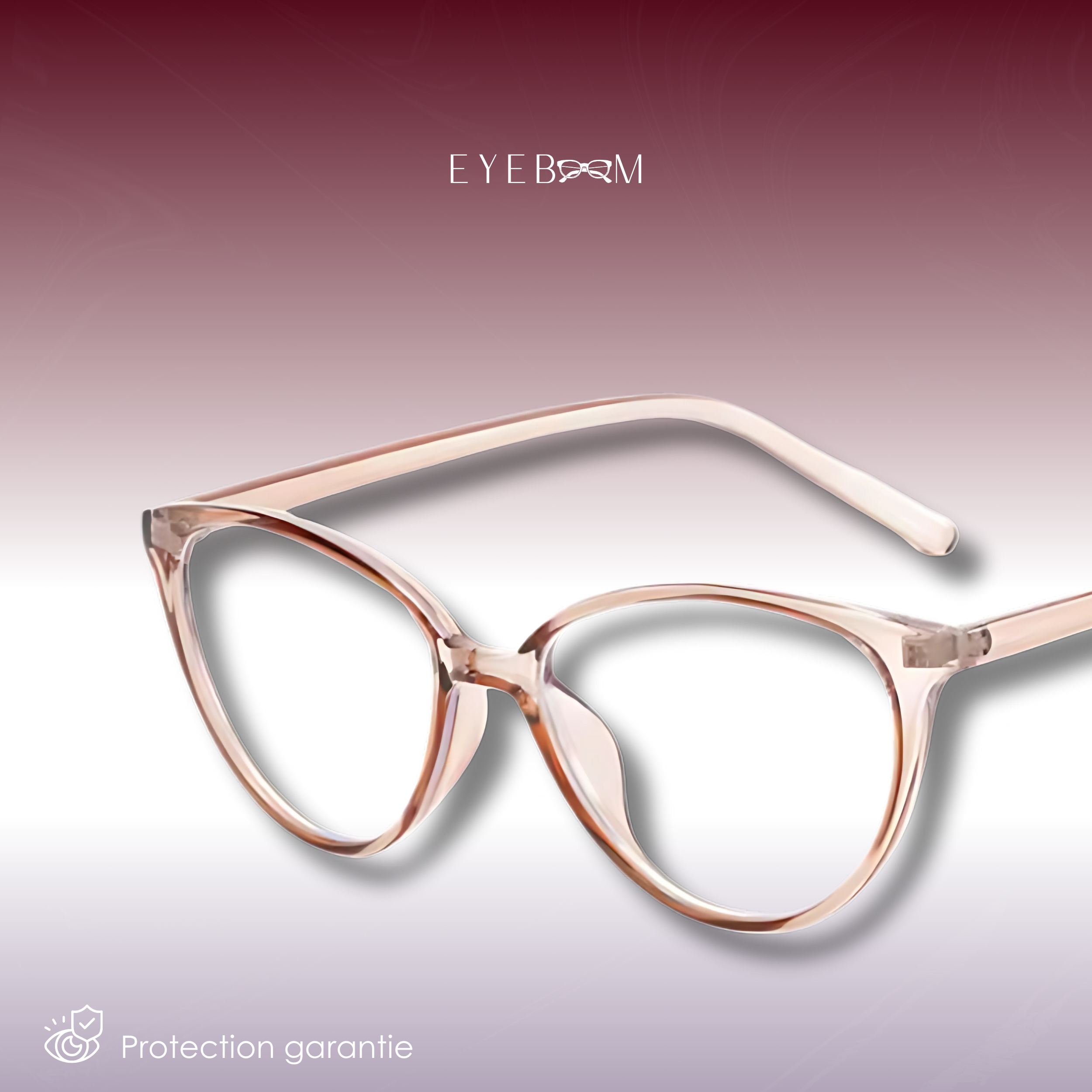 Reyna rose transparente - Lunettes anti-lumière bleue